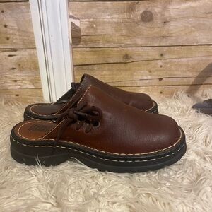 New Y2K VTG Faded Glory Leather Clogs Slip On Mules Shoes